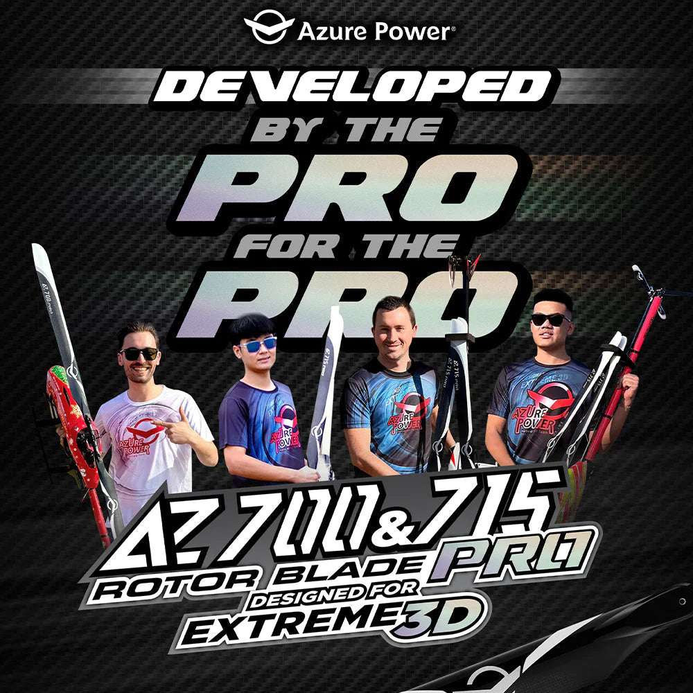 News -  New AZURE POWER Pro Series of 3D Heli Blades Arrivals!!