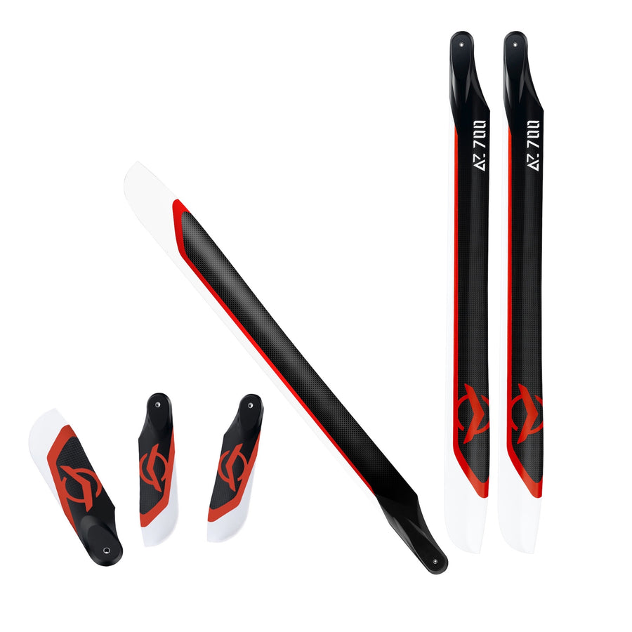 Azure Heli Blades AZ-700 Tri-Blade Combo
